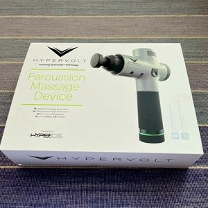 Hyperice—Hypervolt Vibration Massage Device. Cordless. In black + silver.